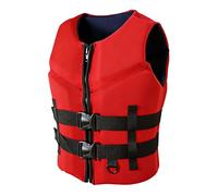 Float Jacket Unisex Breathable Neoprene Buoyancy Float Jacket Safety Aid for Adults Water Sports Boating Kayaking Fishing Surfing Canoeing Rafting Outdoor Safety Gear Men Women(Red,L)