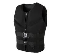 Float Jacket Unisex Breathable Neoprene Buoyancy Float Jacket Safety Aid for Adults Water Sports Boating Kayaking Fishing Surfing Canoeing Rafting Outdoor Safety Gear Men Women(Black,L)