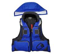 Float Jacket Youth Portable Swim Float Jacket Fishing Float Jacket with Zipper for Surfing Rafting Kayaking Water Sports Boating Swimming Canoeing Outdoor Safety Gear Buoyancy Aid(Blue,XXL)
