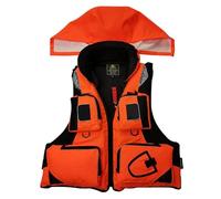 Float Jacket Youth Portable Swim Float Jacket Fishing Float Jacket with Zipper for Surfing Rafting Kayaking Water Sports Boating Swimming Canoeing Outdoor Safety Gear Buoyancy Aid(Orange,XL)