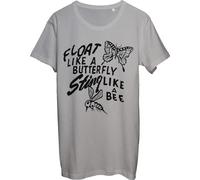 Float Like A Butterfly Sting Like A Bee Cita Art Camiseta para Hombre Bnft Gris, gris, XL