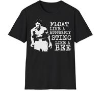 Float Like a Butterfly Sting Like a Bee White - Camiseta para hombre, color negro, Negro, XXL