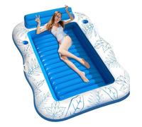 Float Piscina - Hamaca de agua flotante hinchable | Inflable para piscinas, agua de hamaca, balsa de piscina portátil con portavasos para broncear el agua que juega vacaciones de vacaciones viajado