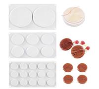 Floatdream 3 Piezas Molde de Silicona en Forma de Espiral, DIY Baking Supplies, 3D Circle Swirl Soap Moulds, Moldes de Silicona para Layer Cake, Para Decoración de Tartas, Chocolate, Mousse Cake