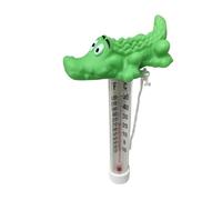 Floating Alligator Pool Thermometer - Large, Easy-to-Read Water Temp Gauge With Rope | Ďurable Alligator Decor For Swimming Pools, Spas, Hot Tubs & Backyard Ponds