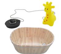 Floating Bath Plug - 8cm Cartoon Universal Stopper | Rubber Kids Bathtub Drain Plug with Long Chain, Cute Animal Character Floating Water Blocker Barrier For Bath Tub Kitchen Utility Bathroom Sin