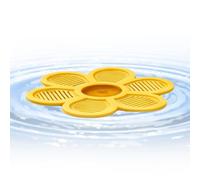 Floating Bee Station, Flower Shaped Water Dish 19,5 cm Garden Bee Drinking Station Outdoor Pollinator Water Feeder for Bees Butterflies Yard Pond Pool Farm Use, Wildlife Support Garden Accessory