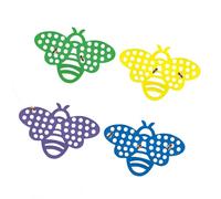 Floating Bee Watering Station, 4-Piece Foam Decorative Garden Butterfly Bee Waterer, PVC Floating Stations for Outdoor Porch Courtyard Terrace Yard Patio Lawn Grassland