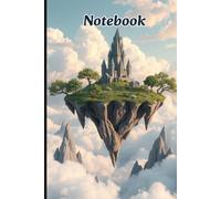 Floating Castle in the Clouds Aesthetic Journal: 6x9 Inch Lined Notebook for Writing and Creative Thinking | Fantasy Flying Island Landscape Art Cover | 120 Pages