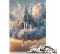 Floating Castle in The Clouds Puzzle Imposible,desafío for Adults Entretenimiento Creativo 1000 Piezas Obra De Arte De Juego De para Adultos Y Niños Mayores De 12 Años 1000pcs (38x26cm)
