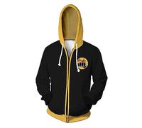 FLOATING Co.Bra Kai Sudadera Cremallera con Capucha Moda, Unisex Cosplay Disfraz para Amantes del Anime, Jersey Suelto Deportivo Estilo para Al Aire Libre-Black A||XL
