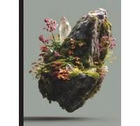 Floating Crystal Garden Composition Notebook Surreal Levitating Rock Island Fantasy Journal: 120 College-Ruled Pages - Whimsical Moss, Flowers & Crystals Cover for Writing, Notes & Creative Dreams