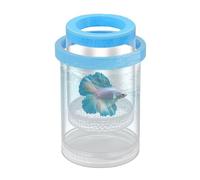 Floating Fish Breeding Box, Aquarium Isolation Tank, Transparent Betta Shrimp Incubator, Hatchery Divider with Suction Cups Clear Ideal For Guppy Fry Growth, 14.3x9.3cm White Green