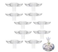 Floating Floral Arrangement Holder, DIY Clear Acrylic Floating Flower Bowl Stem Holder for Hydroponics, Fish Tanks, Coffee Tables & Dining Tables (Small,10Pcs)