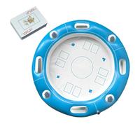 Floating Game Table Pool, Inflatable Card Playing Mat with Cup Holders, Durable PVC Water Activity Accessory, Portable Lounge Design, Hot Weather Fun for Adults and Families