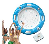 Floating Game Table - Pool Inflatable Table, Card Game Accessory with Drink Holders, Fun Swim Pool Activity for Men Women Adults Hot Weather Leisure Summer Party Use