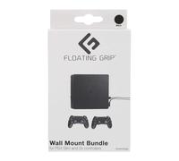 FLOATING GRIP® Wall Mounts for 1x PlayStation 4 Slim (PS4 Slim) + 2x Controllers