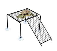 Floating Habitat Dock, Elevated Sunning Deck, Strong Suction Land, Turtle Tank Area with Ramp, Secure Habitat Pier for Terrapins, Versatile Living Room Balcony Hotel Restaurant Aquatic Pet Routines