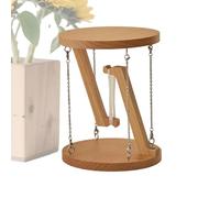 Floating Illusion Statue - Wooden Desk Decoration, Scientific Floating Ornament | 12 cm Solid Wood Build Lightweight Design, Cool Home Office Party Table Corner Indoor Outdoor Porch Door Accessories