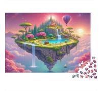 Floating Island Fantasy Rompecabezas 1000 Piezas Cartón Grueso para Adolescentes 12-18, Entrenamiento De Lógica, Ocio De Vacaciones, Regalo Atencioso para Jóvenes Adultos 38x26cm/1000pcs