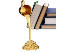 Floating Mug, Pouring Gold Coin Floating Cup Resin Sculpture, .36x6.5 Inches Compact Funny Splash Table Ornament for Home, Studio, Café Decor, Novelty Anti Gravities Art Statue