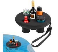 Floating Pool Beverage Holder Tray, 5-Hole Inflatable Drink Organizer for Poolside, Beach, and Water Party Fun, Floating Coaster for Soda, Cups, Cans, and Snacks