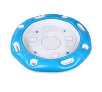 Floating Pool Game Table, Inflatable Swim-Up Bar, Foldable Pool Float with Cup Holders for Lake Vacation, Beach Resort, Cruise Camping, Cabana Use, 39.37x39.37 pulgadas