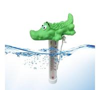 Floating Pool Temperature Gauge- Crocodile Shape Floating Water Monitoring Tool, Buoyant Saurian Thermal-Monitor, Anatomical Aquatic-Sensor | For Pool, Outdoor, Tub, Spa, Pond, Aquarium
