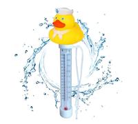 Floating Pool Temperature Gauge - Kids Bath Temperature Meter, Attractive Duck Thermometer With String, Water Thermometer Gauge For Outdoor & Indoor Swimming Pools, Spas, Hot Tubs & Aquariums