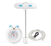 Floating Pool Thermometer Gauge - Cute Bear Water Temperature String for Easy Read Use | Large Display Monitor with Pool Lake, Aquarium Patio Garden for Bath Outdoor Temperature Tool