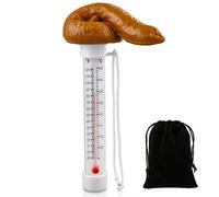 Floating Poop Pool Thermometer with Large Size Easy Read Display, funny pool thermometer, for Hot Tubs, Spas, Aquariums, Garden Ponds, Humorous PVC Design with Fahrenheit and Celsius Scale (1PCS)