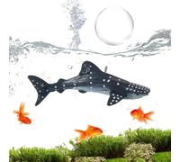 Floating Shark Ornament for Fish Tank, PVC Simulated Shark Model, Decorative Floating Sharks Figurine for Aquarium, Home Decorations, 10.4x3.5x2cm and 7.5x3.2x3cm