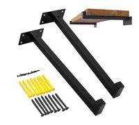Floating Shelf Brackets, Stainless Steel Heavy Duty Brackets, Easy Install Mounting Hardware Kit, Compact Support, Ideal for Living Room, Apartment, Kitchen, Dorm, Home Supplies
