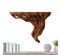 Floating Shelves For Wall - Shelvesa On Wall | Rustic Tree Root Corner Display For Home Decor Book | Walls Mount Rack Storage Shelves Photo Frame Flower Pot Living Room Kitchen Office Farmhouse