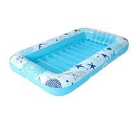 Floating Sun Tub Lounge Raft - Inflatable Pool Float with Cup Holder | Starfish Blue Pink PVC Lounger for Couples Family Sunbathing Tanning Beach Lake Resort Summer Relajation 185 x 115 x 25 cm