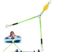 Floating Tow Rope - Water Sports Line for Boating | Material with Hook Ends, 17FT Ski Harness, High Visibility Float Design for Lake River Pool Beach Surfing Use