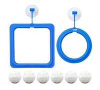Floating Turtle Feeding Rings with Suction Cups, 2X Set | Fish Food Feeders for Turtle, Betta, Guppy & with 6 Nitrifying Balls for Clean Tankfor Turtle, Betta, Guppy,