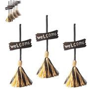 Floating Witch's Broom,Haunted Moving Animated Broomstick,Dancing Brooms with Spooky Sounds For Indoor and Outdoor Halloween Party Decorations