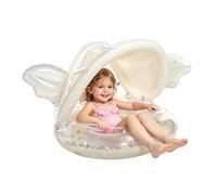Floats for Kids,Inflatable Water Play Ring | with Detachable Sun Protection Canopy Thicken Anti-Tip Seat Kid Pool Float, for age 3-48 Months Boys Girls Indoor Beach Backyard Bathtub