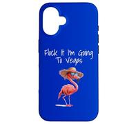 Flock It I'm Going to Vegas Saying Funny Vacation Flamingo Carcasa para iPhone 16
