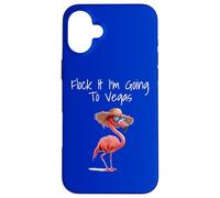 Flock It I'm Going to Vegas Saying Funny Vacation Flamingo Carcasa para iPhone 16 Plus