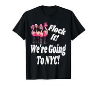 Flock It, Vamos a Nueva York Girlfriend Getaway Matching Camiseta gráfica económica, Hombre, Negro, S