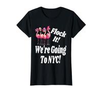 Flock It, Vamos a Nueva York Girlfriend Getaway Matching Camiseta gráfica económica, Mujer, Negro, M