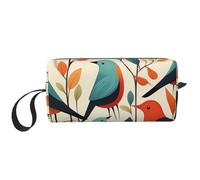 Flock of Birds - Bolsas de cosméticos para mujer, bolsa de maquillaje portátil, bolsa de almacenamiento de viaje, bolsa de recepción diaria, bolsa de aseo de gran capacidad, White, Talla única