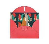 Flock Of Birds - Papel perlado con hebilla de amor, regalos para tarjetas de cumpleaños con hoja de accesorios, tarjeta de notas, sobre