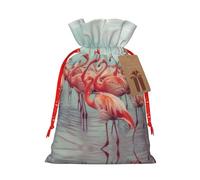 Flock Of Red Flamingos On The Beach Print Versátil Bulk Ltems Bags Elegantes Bolsas de Ltems Bolsas reutilizables para cualquier ocasión