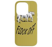 Flock Off Texto con Ilustración De Ovejas De Estilo Vintage Carcasa para iPhone 14 Pro