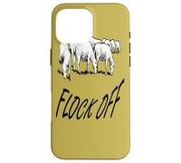 Flock Off Texto con Ilustración De Ovejas De Estilo Vintage Carcasa para iPhone 16 Pro MAX