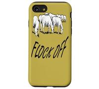 Flock Off Texto con Ilustración De Ovejas De Estilo Vintage Carcasa para iPhone SE (2020) / 7/8