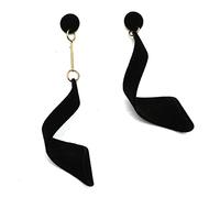 Flocked Twisted Irregular French Retro Temperament Girl'S Earrings Sweet Fashion